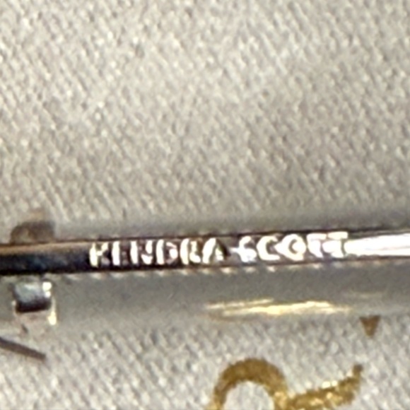 Kendra Scott Danielle Large Drop Earrings Slate Cat's Eye Glass Silver - Picture 6 of 9